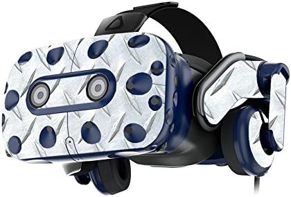 עור אדיסקינס תואם אוזניות HTC Vive Pro VR - צלחת יהלום | כיסוי עטיפת מדבקות ויניל מגן, עמיד וייחודי
